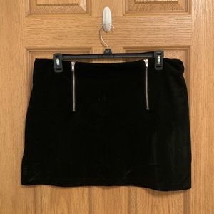 LAST CHANCE PLUS Black Velvet & Spandex Skirt